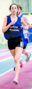 ANNA LASTRA made it back from a stress fracture to compete at the New England Indoor Track & Field Championships in the two mile.